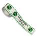 Floor Tape, 3"x18 Yds, 3" Core, 4 mil, Wht/Grn/Blk Vinyl, Lead Free